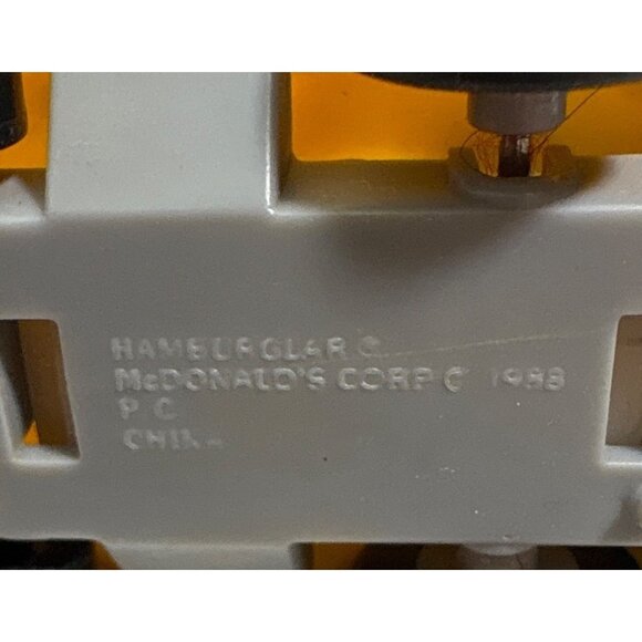 Hamburglar McDonalds Toy Car 1988 Yellow Toy Car Collectible Happy Meal Vintage - Picture 6 of 8